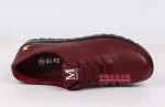 387-008 酒红色 中老年舒适软底女单鞋