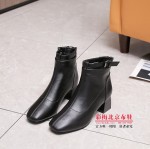 366-003 黑 时尚优雅气质女短靴