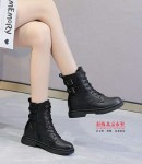 348-185 黑 【大棉】 时尚优雅气质马丁靴