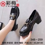 348-259 气质黑 时装优雅粗跟女单鞋