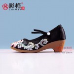 007-083 黑 中国风古典女绣花鞋