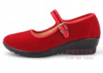 034-389 红  红色厚底舞蹈一代鞋
